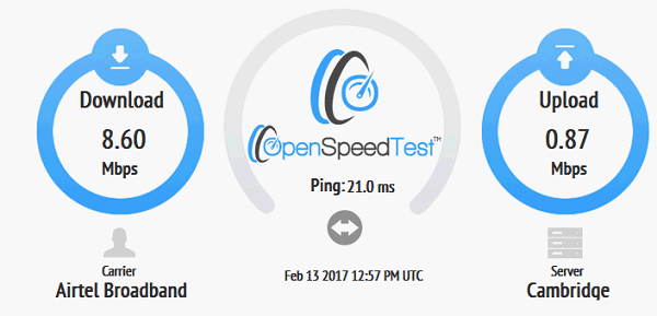 موقع Open Speed Test