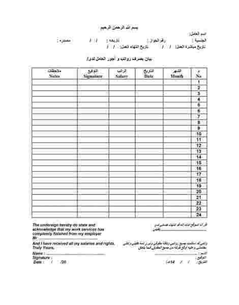 كيفية تقسيم الراتب إلى بنود