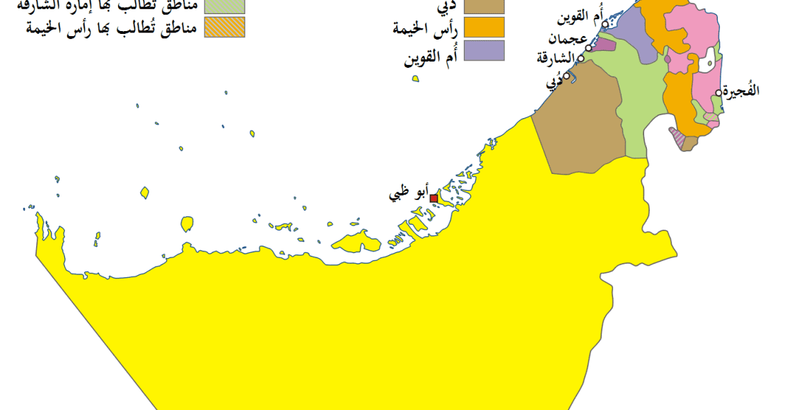 خريطة الامارات العربية المتحدة