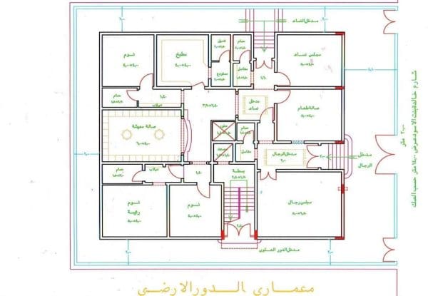 مخطط بيت دور واحد