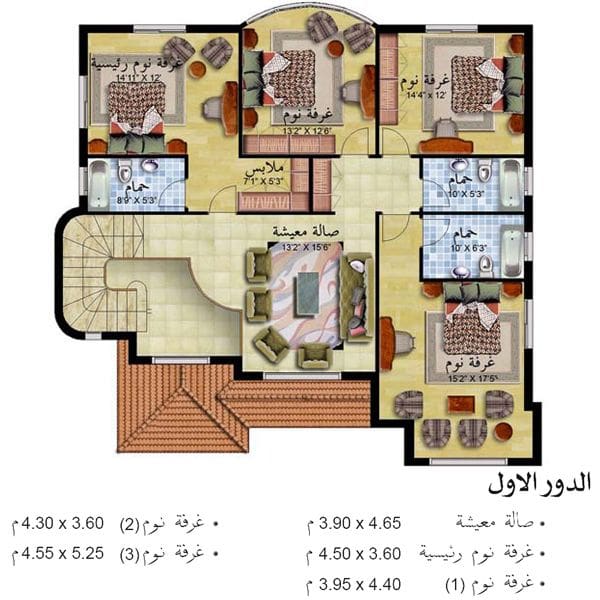 مخططات فلل سعودية مميزة ورائعة