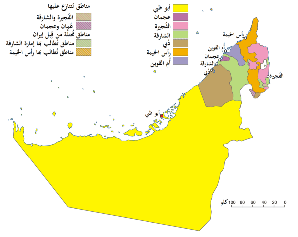 خريطة الامارات العربية المتحدة