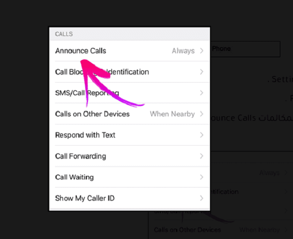 كيف تجعل الايفون ينطق اسم المتصل